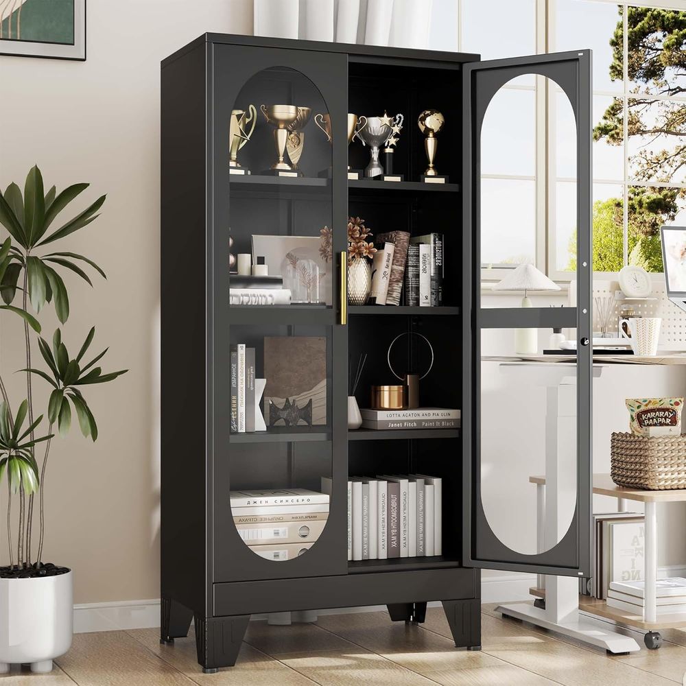 Storage & Organization - خزانة عرض زجاجية بطول 61 بوصة