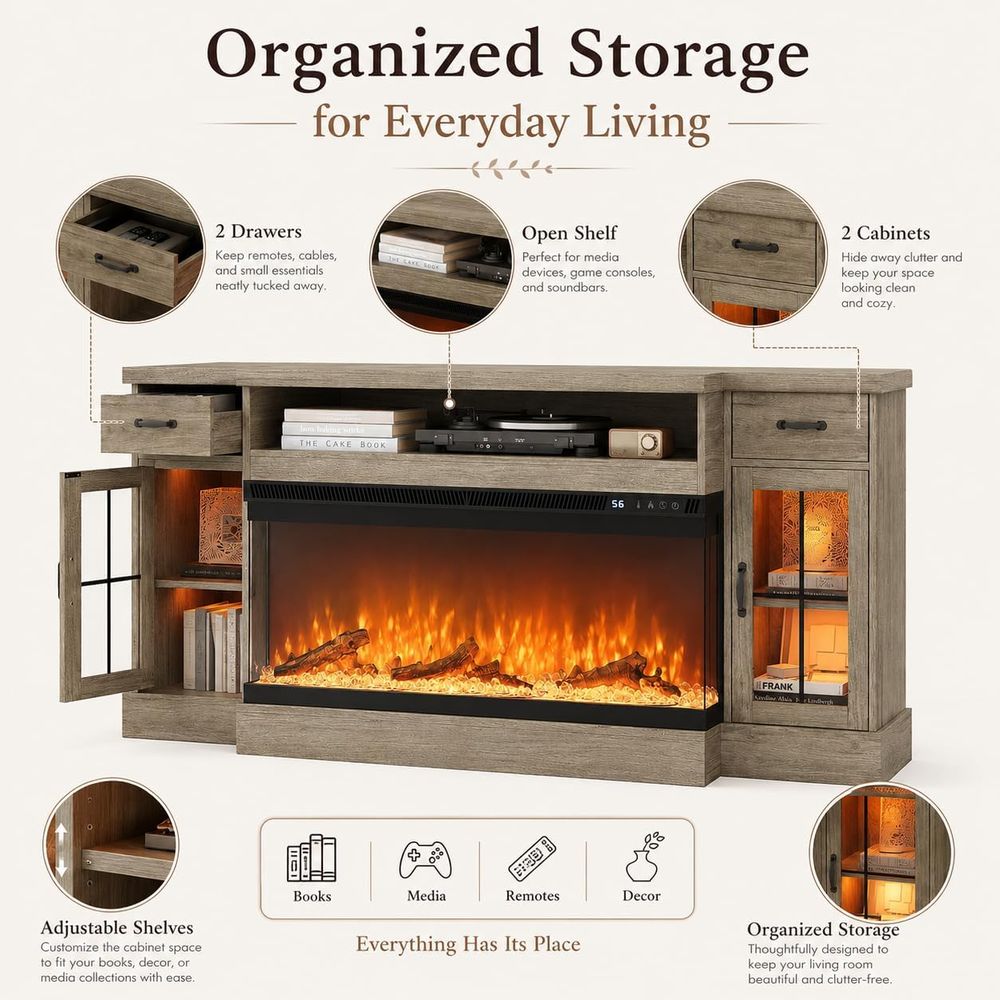 حامل تلفزيون 70 بوصة أو حامل ت - مراجعة Storage & Organization وسعره