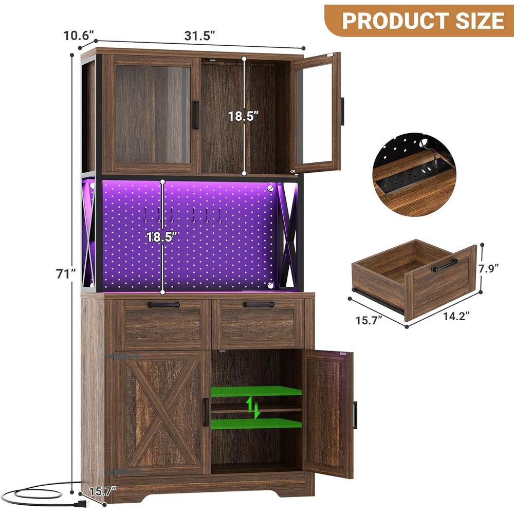 خزانة مطبخ بطول 71 بوصة مع إضا - مراجعة Storage & Organization وسعره