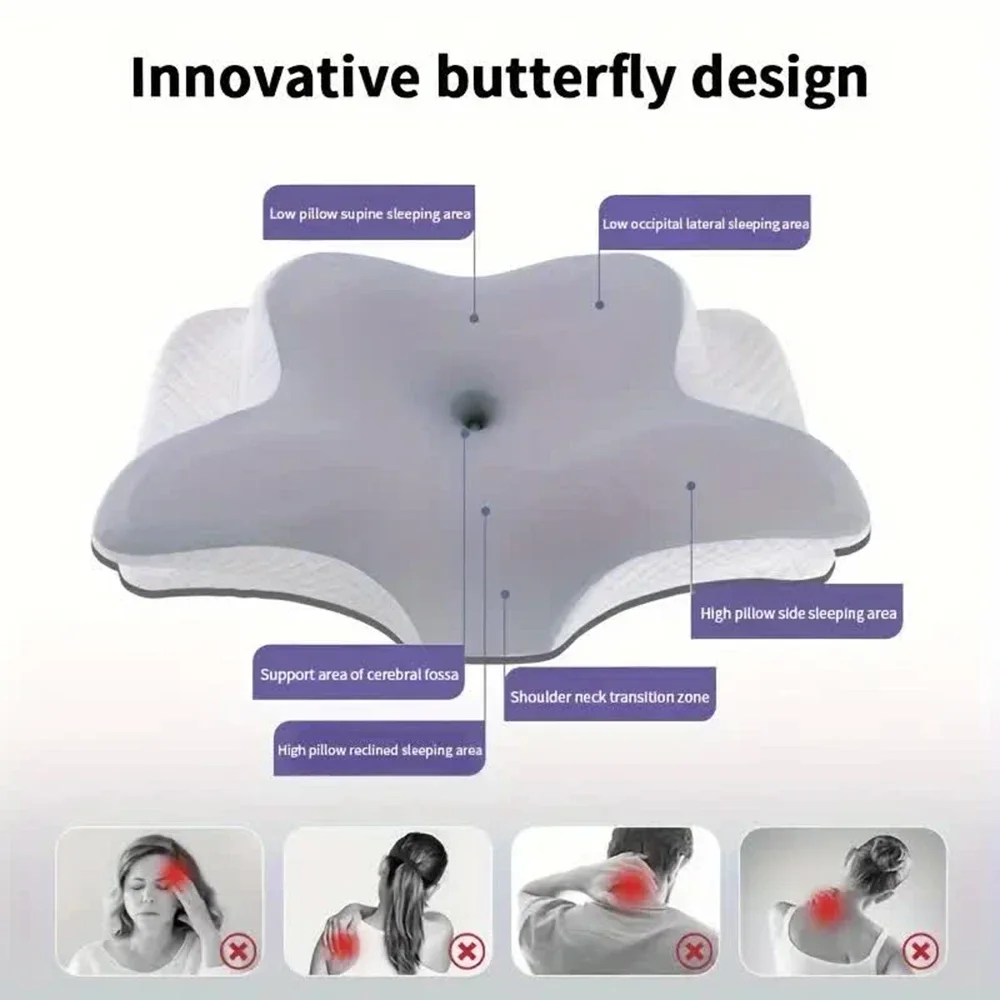 وسائد من الإسفنج الذكي على شكل - مراجعة Memory Foam Orthopedic Pillow Neck Pain وسعره