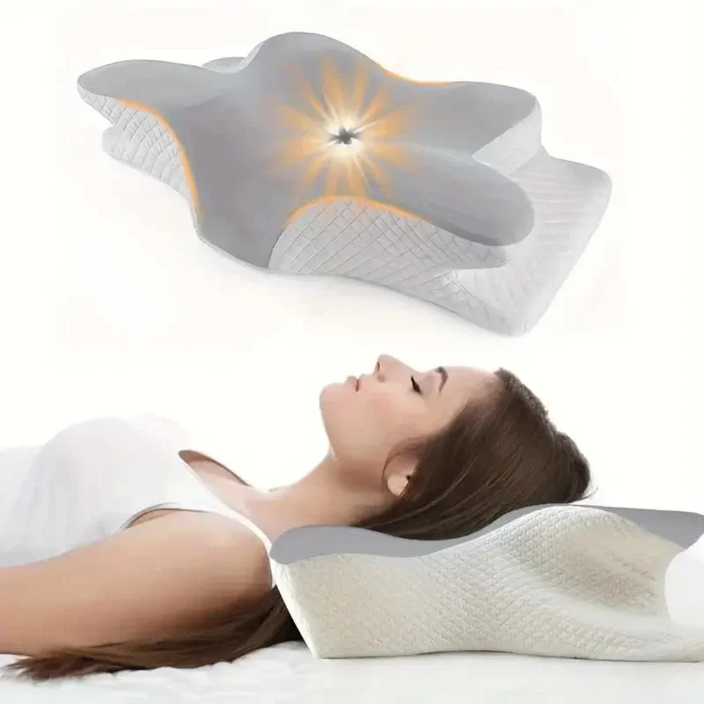 وسائد من الإسفنج الذكي على شكل - مراجعة Memory Foam Orthopedic Pillow Neck Pain وسعره