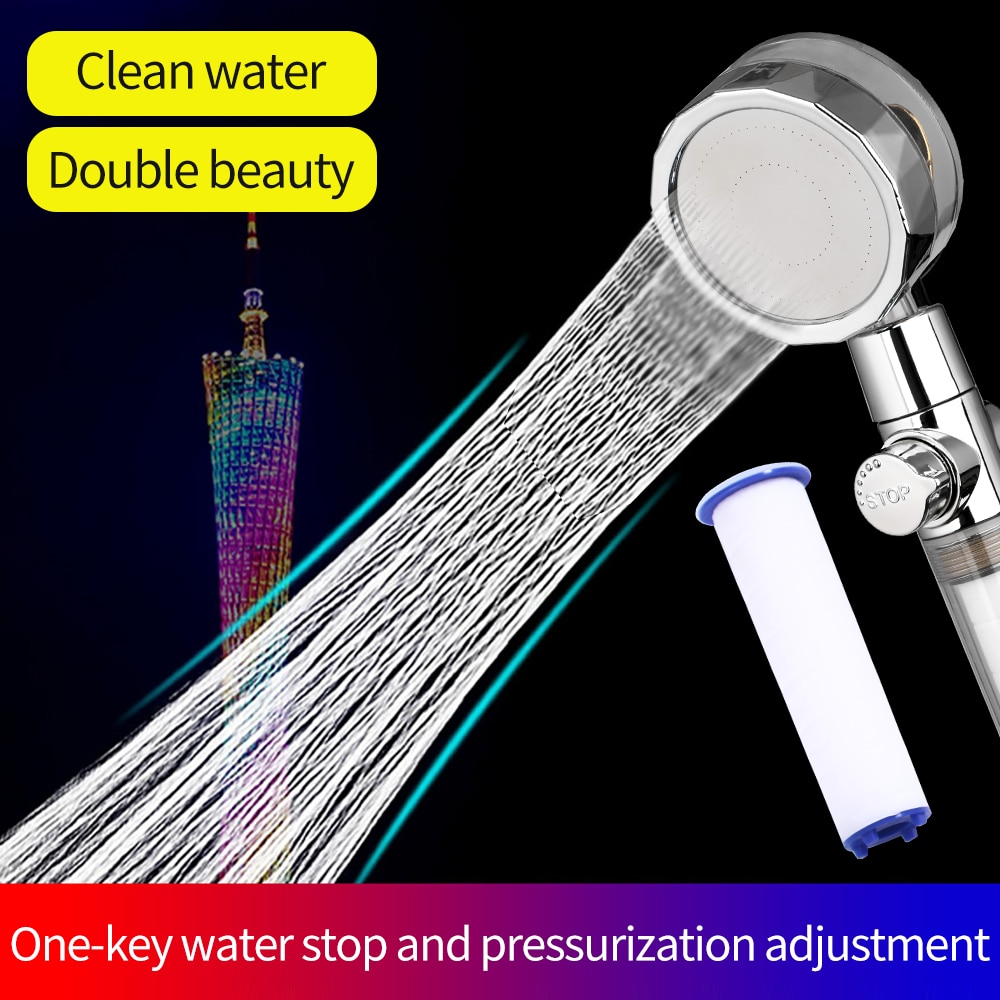 رأس دش جديد مدفوع بمروحة ، رأس - مراجعة High Pressure Shower Head Handheld وسعره